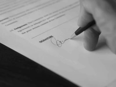 person writing probate documents