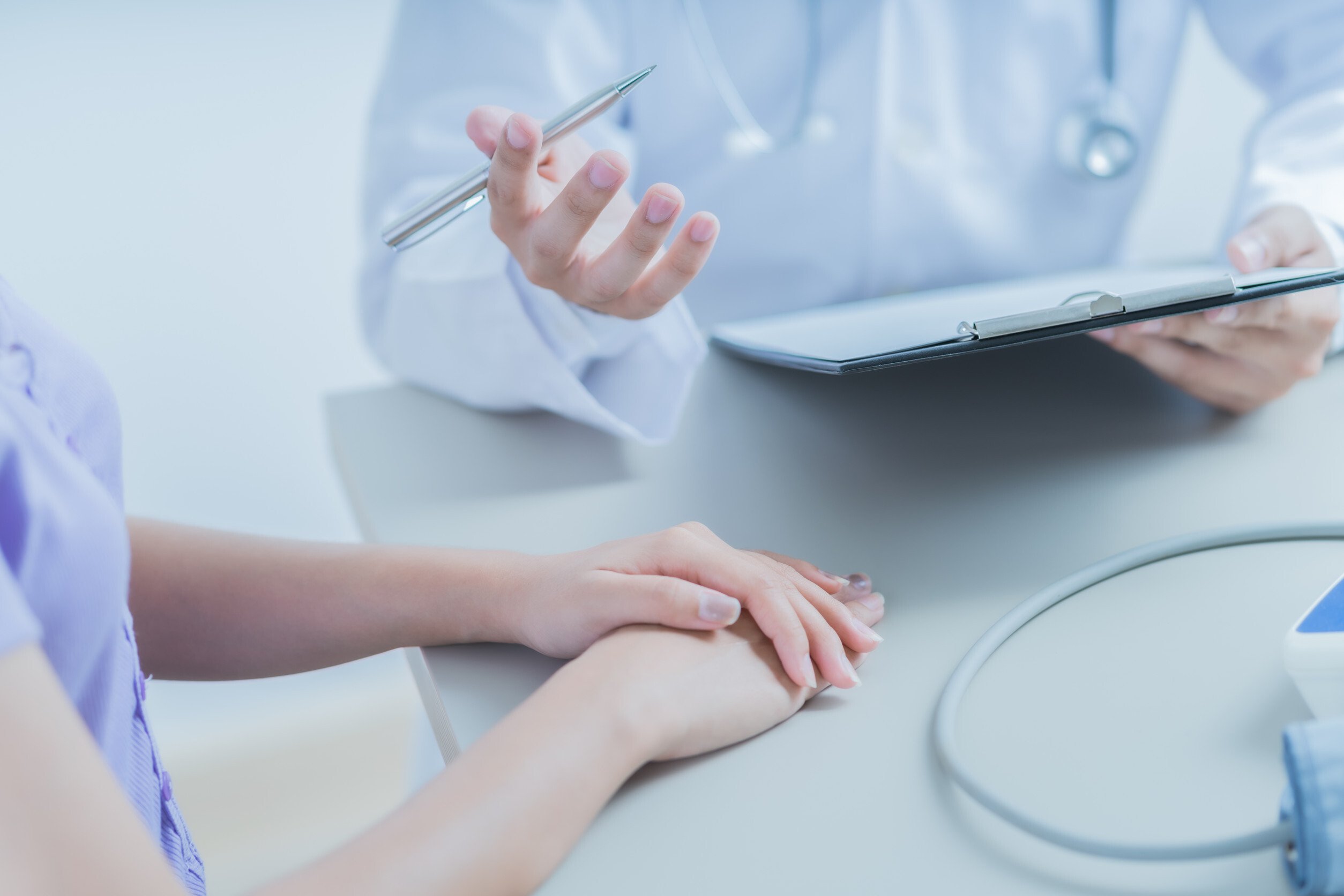 a doctor discussing health matters with a patient