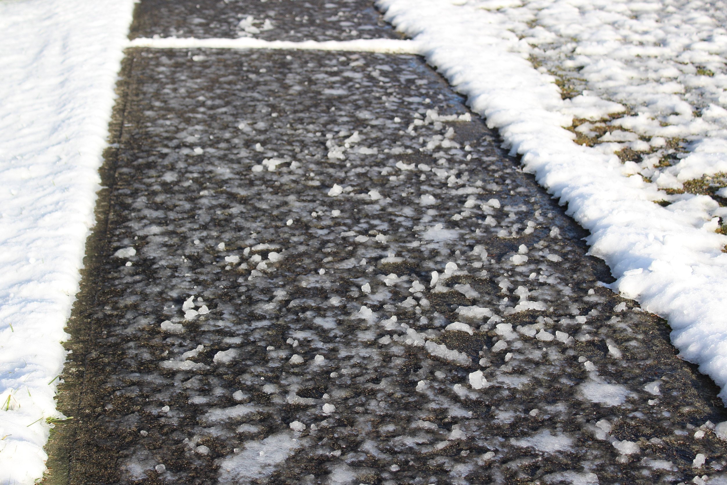 an icy sidewalk