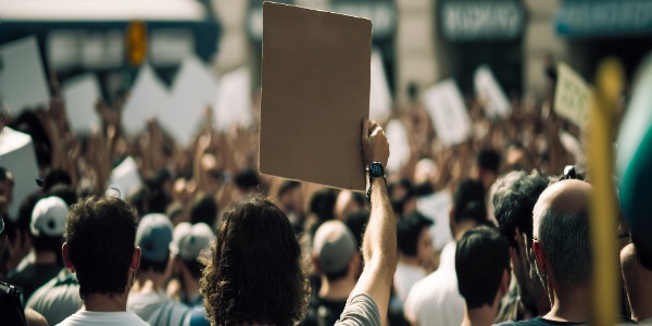 protesters-with-empty-signs-mock-up-generative-ai