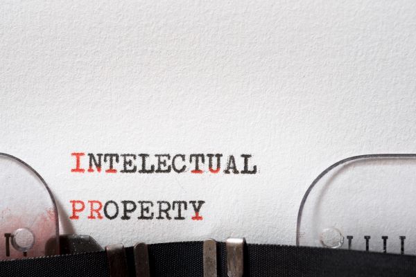 sheet of paper that reads intellectual property