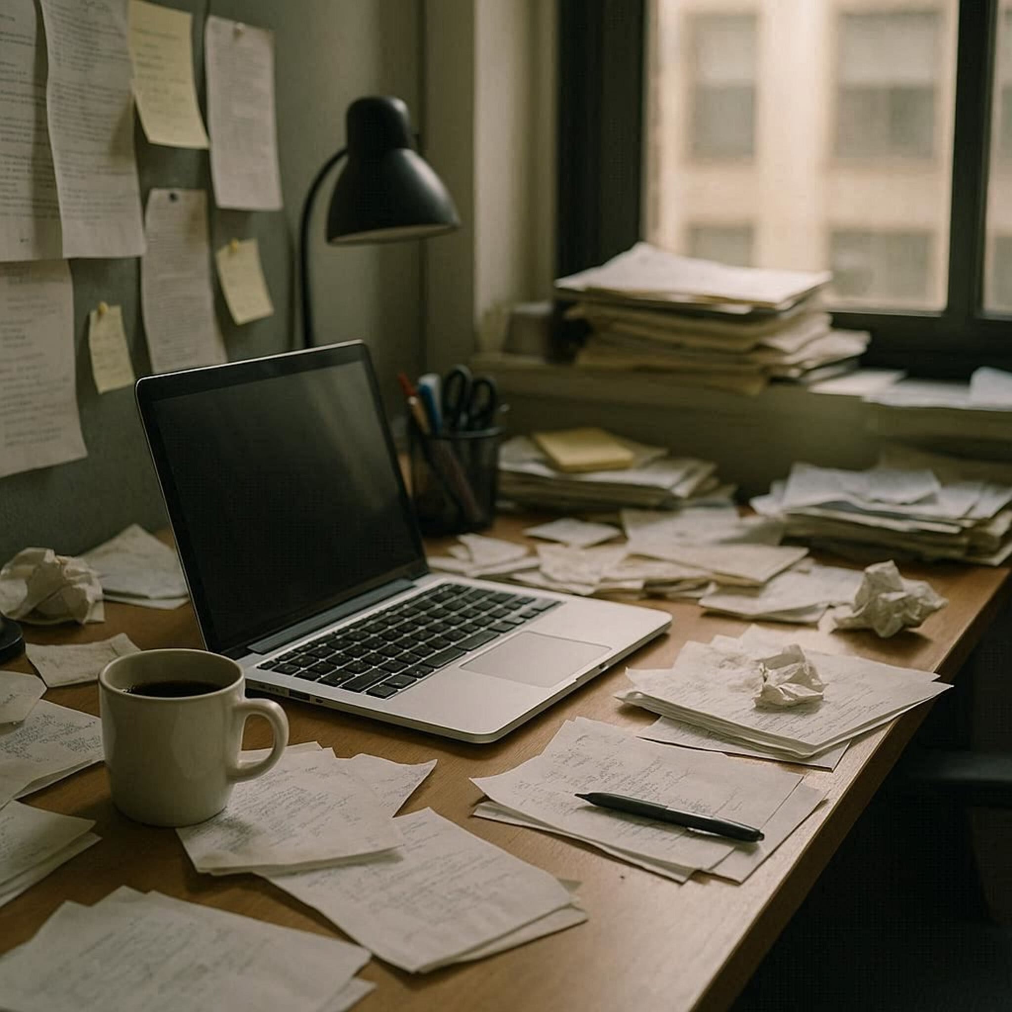 cluttered desk for doing estate planning