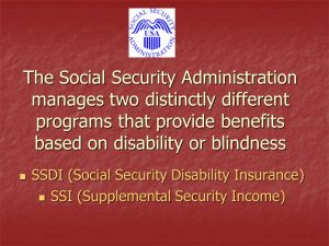 Distinguishing between SSI and SSDI