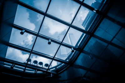 Picture of skylights and the sky behind them