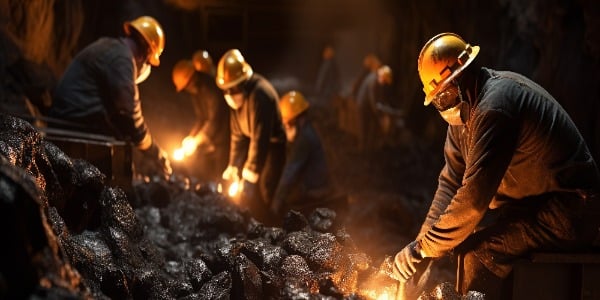 workers-working-in-a-coal-mine-they-are-lighting-up-a-fire