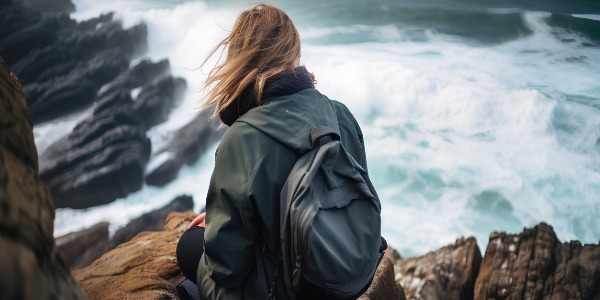 young-woman-sitting-on-a-rock-by-the-sea-looking-at-the-waves